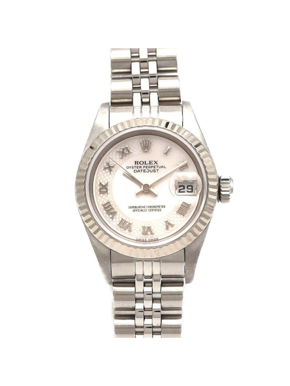 Rolex Datejust Stainless Steel White Gold Automatic Watch
